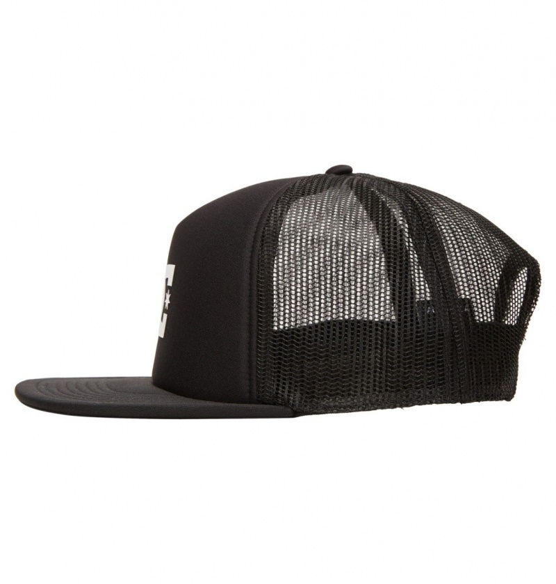 Black DC Shoes Gas Station - Trucker Cap | 928XTGZEC