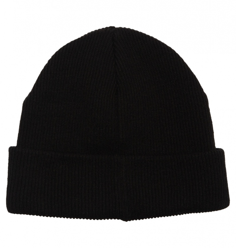 Black DC Shoes Label - Beanie | 436OFBQRZ