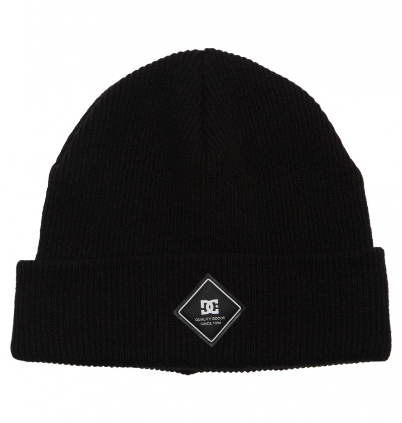 Black DC Shoes Label - Beanie | 436OFBQRZ