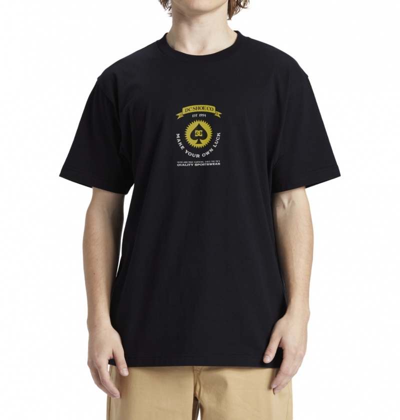 Black DC Shoes Lucky Hand - T-Shirt | 543VGZUCK