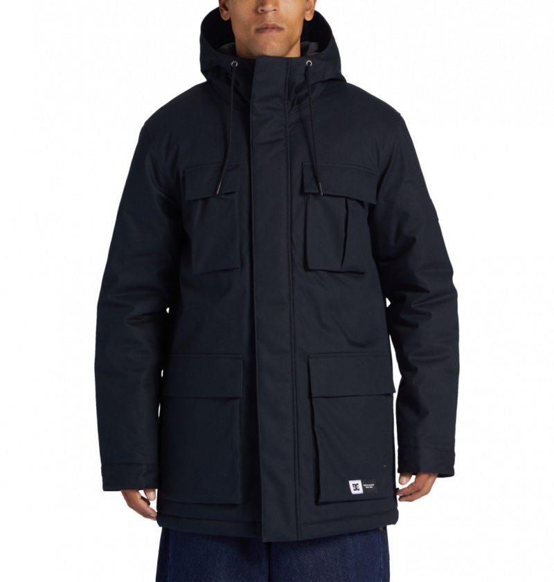 Black DC Shoes Maybury - Hooded Parka | 480RFJELM