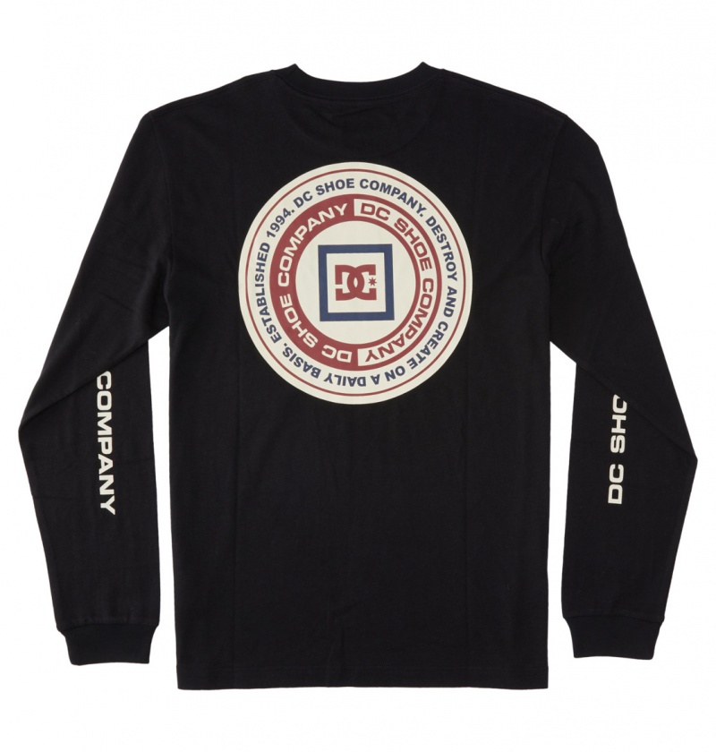 Black DC Shoes Old Head - Long Sleeve T-Shirt | 062GHNMSW