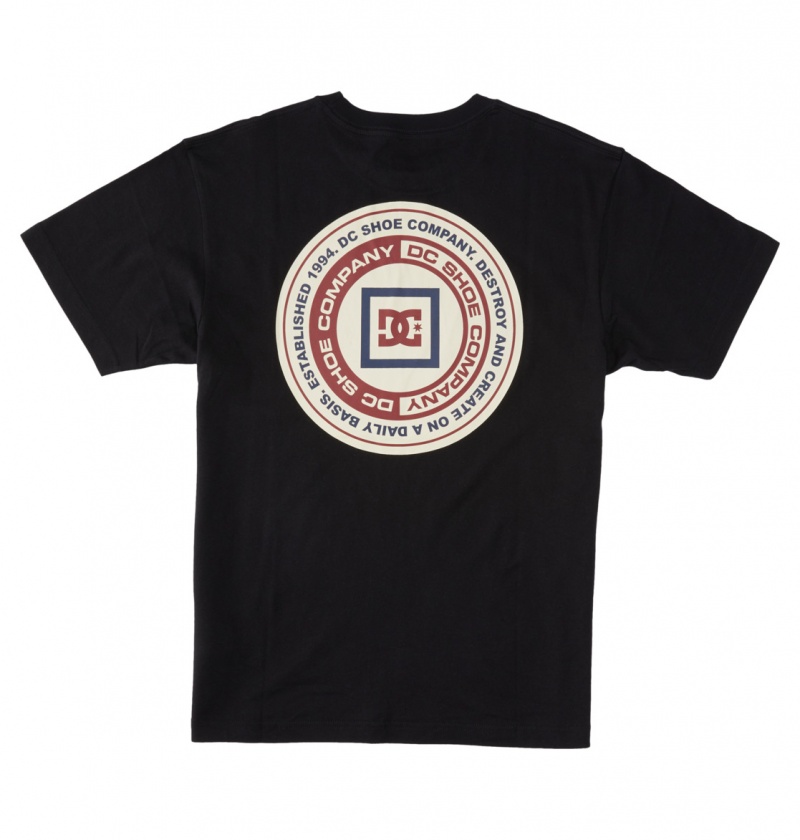 Black DC Shoes Old Head - T-Shirt | 416FVYLMX