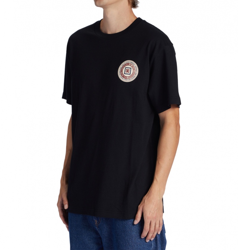 Black DC Shoes Old Head - T-Shirt | 416FVYLMX