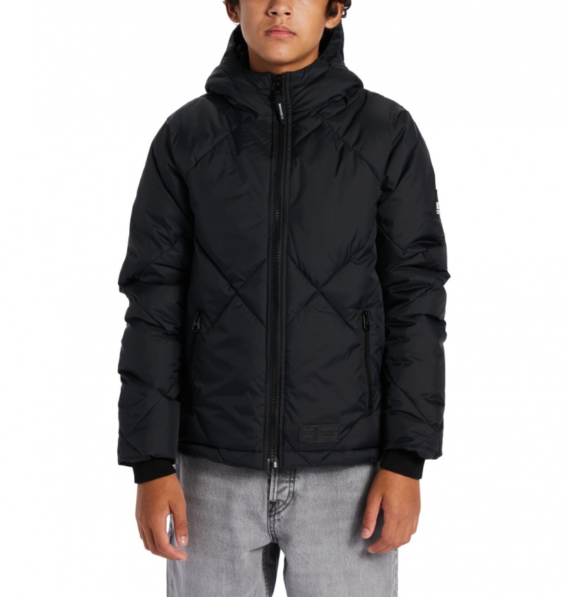 Black DC Shoes Passage - Puffer Jacket 10-16 | 495PLDVNS