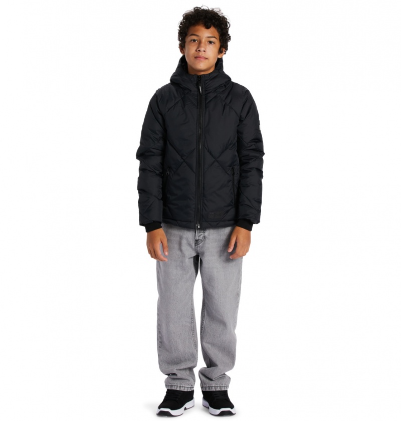 Black DC Shoes Passage - Puffer Jacket 10-16 | 495PLDVNS