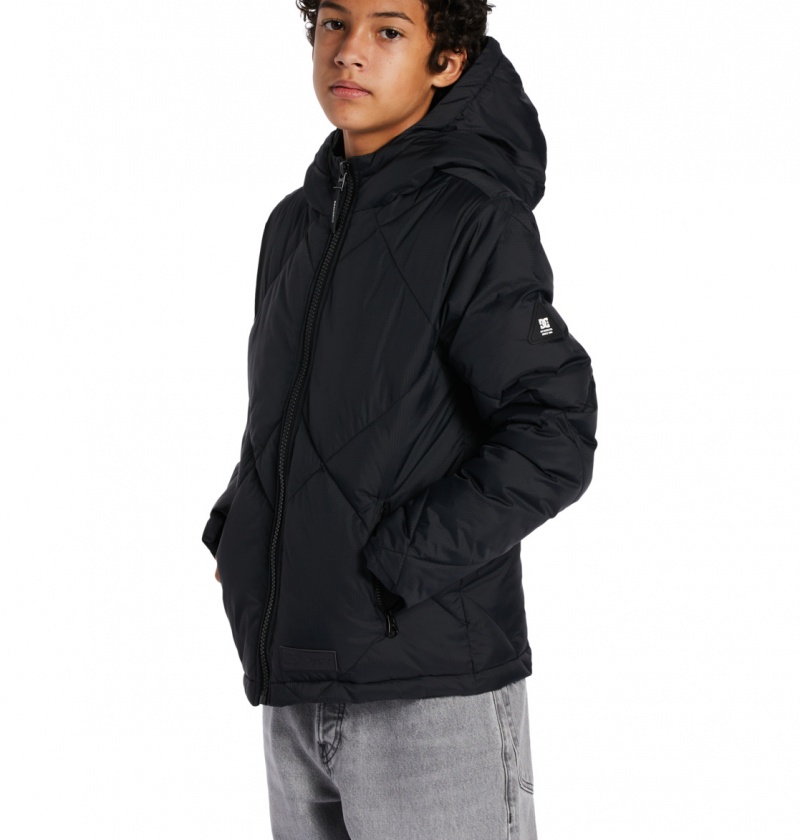 Black DC Shoes Passage - Puffer Jacket 10-16 | 495PLDVNS