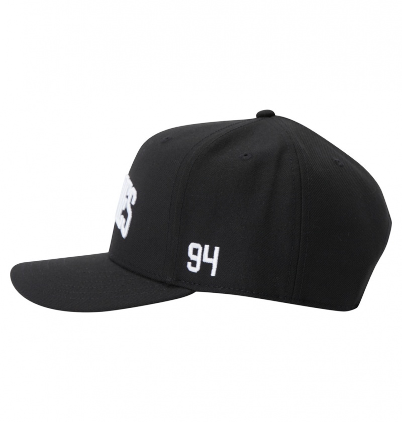 Black DC Shoes Semi-Pro - Snapback Cap | 283QBAGKH