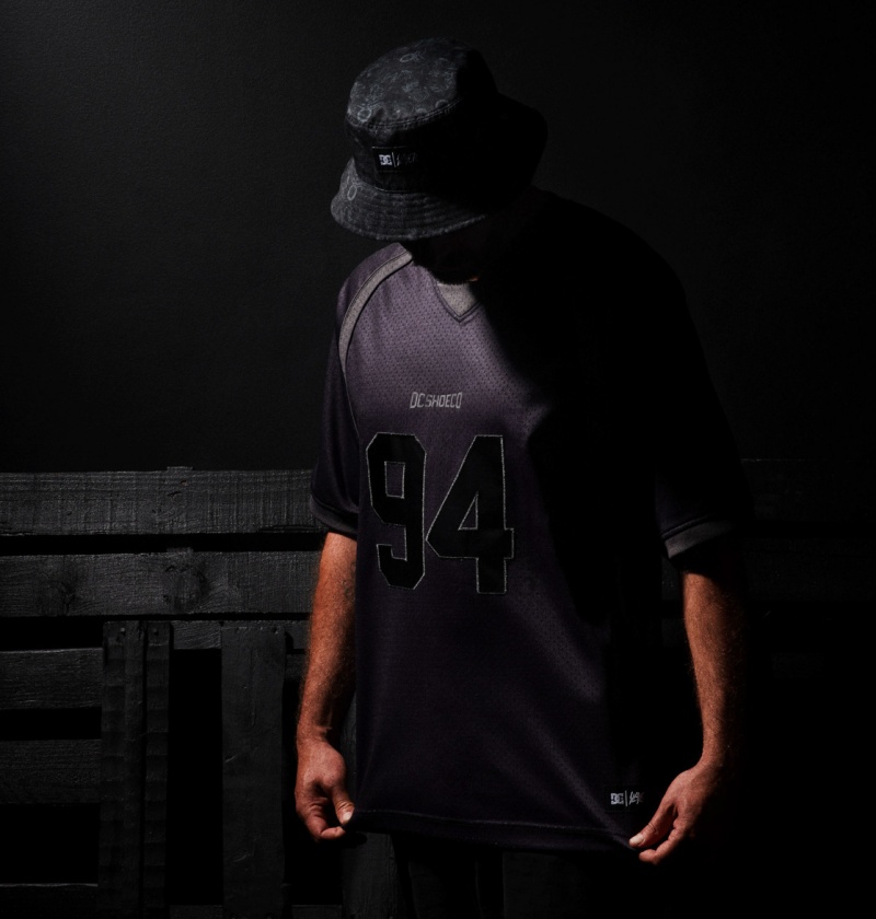 Black DC Shoes Slayer - Football Jersey | 859HEUYVR