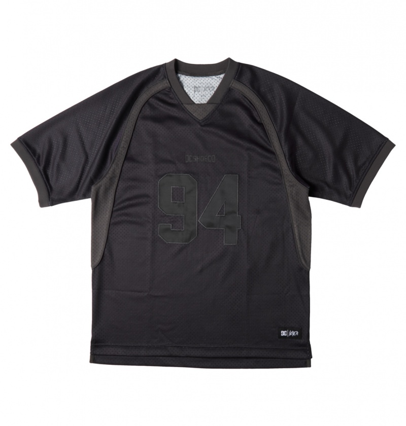 Black DC Shoes Slayer - Football Jersey | 859HEUYVR