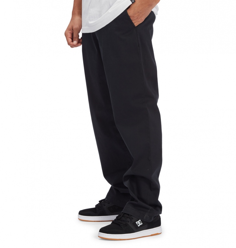 Black DC Shoes Worker Relaxed - Chinos | 458UABOGX