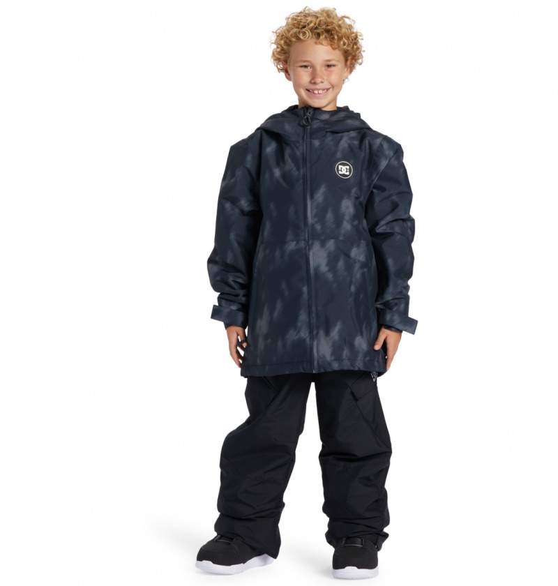 Black Tree Runs DC Shoes Basis Print - Technical Snow Jacket 8-16 | 378ZCAGDM