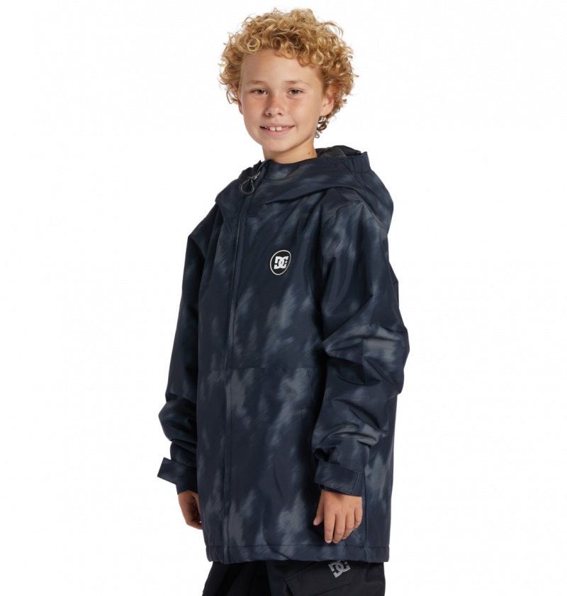 Black Tree Runs DC Shoes Basis Print - Technical Snow Jacket 8-16 | 378ZCAGDM