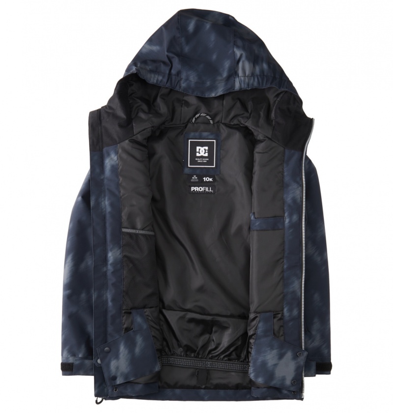 Black Tree Runs DC Shoes Basis Print - Technical Snow Jacket 8-16 | 378ZCAGDM