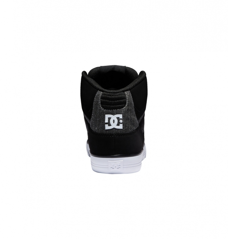 Black / Battleship DC Shoes Pure High-Top - Leather High-Top Shoes | 680LXBFJK