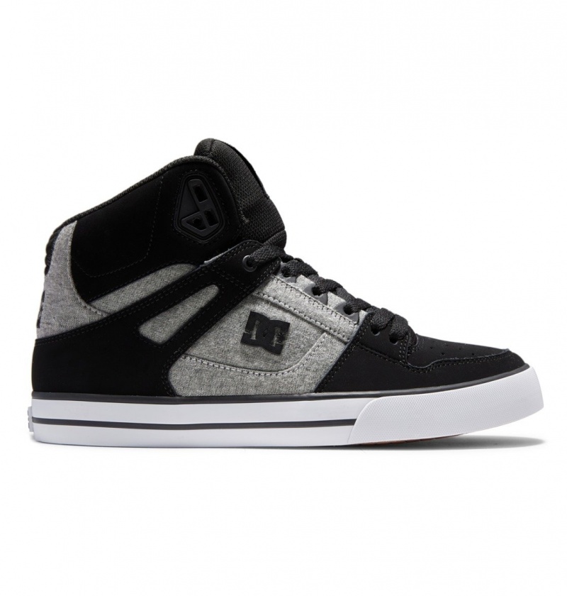 Black / Battleship / Armor DC Shoes Pure High-Top - Leather High-Top Shoes | 432OQIFWX