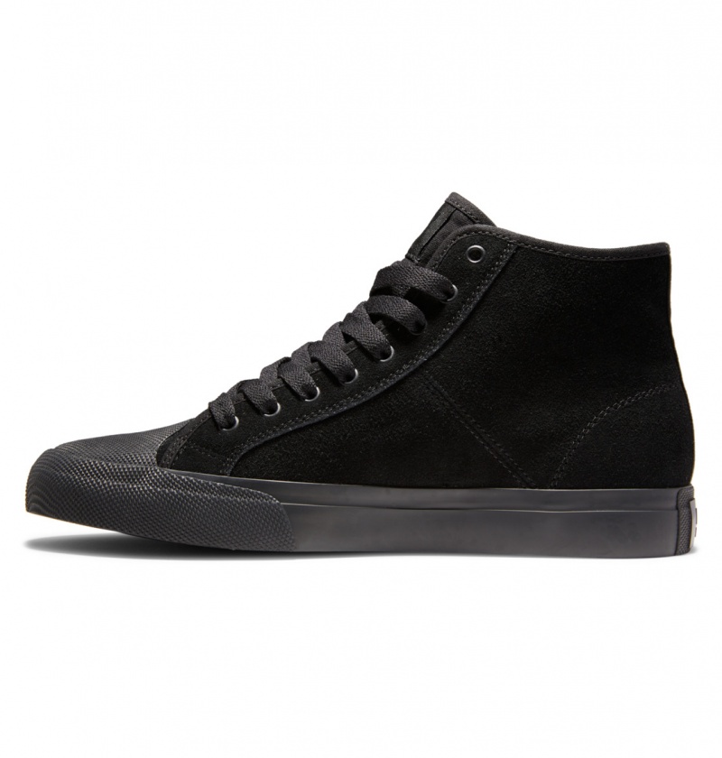 Black / Battleship / Black DC Shoes Manual Hi RT S - High-Top Skate Shoes | 091MQZEBJ