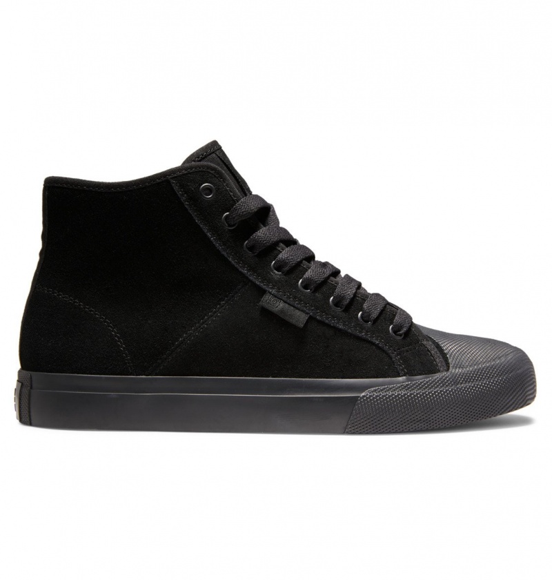 Black / Battleship / Black DC Shoes Manual Hi RT S - High-Top Skate Shoes | 091MQZEBJ