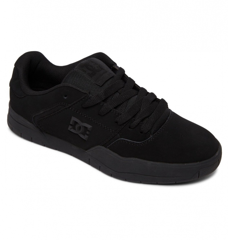 Black / Black DC Shoes Central - Leather Shoes | 904XDQTZV