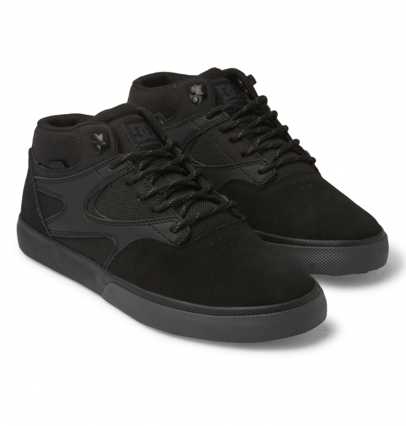 Black / Black DC Shoes Kalis Vulc Mid Wnt - Mid-Top Shoes | 618LOGNEF