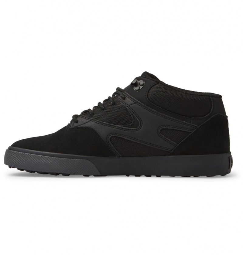 Black / Black DC Shoes Kalis Vulc Mid Wnt - Mid-Top Shoes | 618LOGNEF