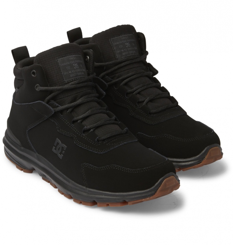 Black / Black / Black DC Shoes Mutiny - Leather Boots | 071DPUXMY