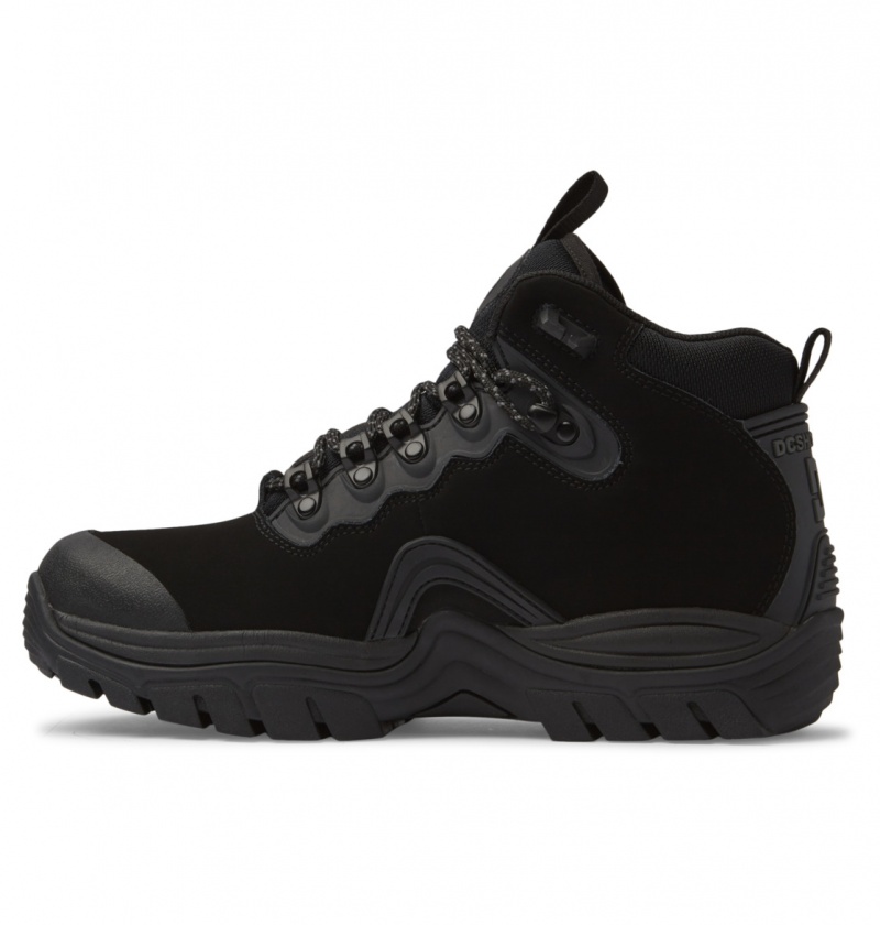 Black / Black / Black DC Shoes Navigator - Leather High Top Boots | 827TUPHFE