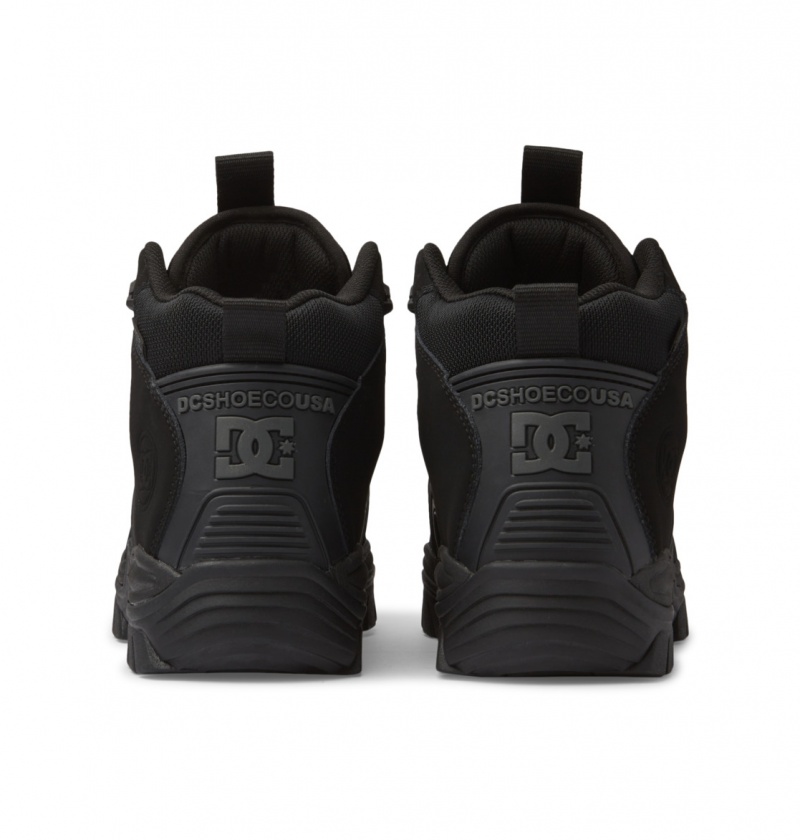 Black / Black / Black DC Shoes Navigator - Leather High Top Boots | 827TUPHFE