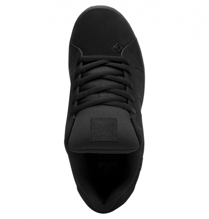 Black / Black / Black DC Shoes Net - Leather Shoes | 528UXIZWY