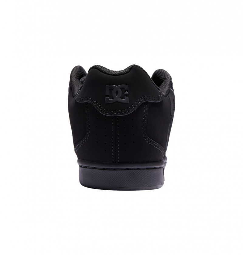 Black / Black / Black DC Shoes Net - Leather Shoes | 528UXIZWY