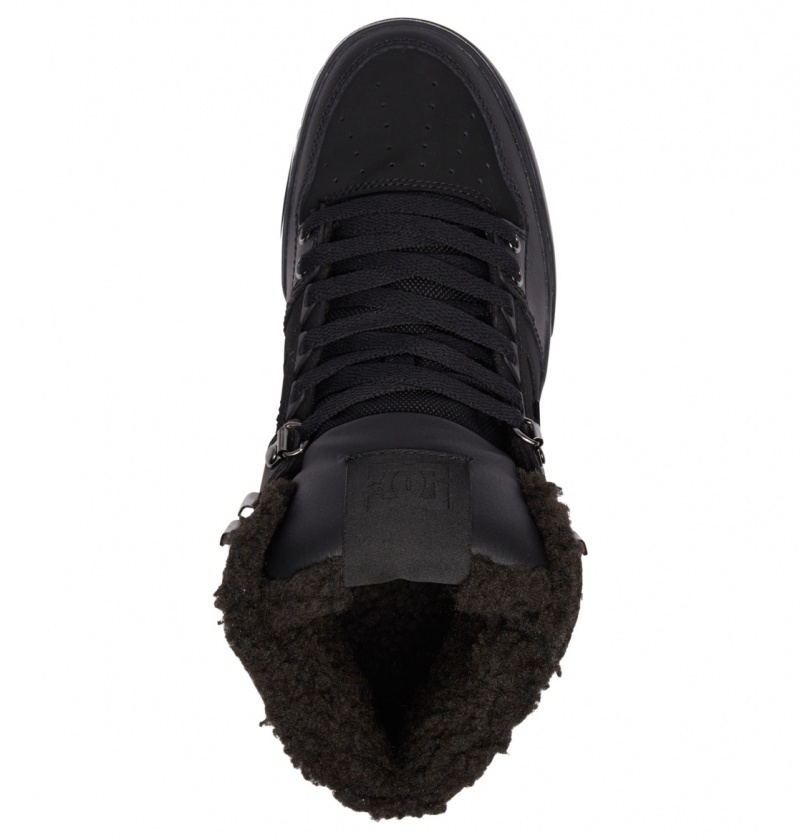 Black / Black / Black DC Shoes Pure High WNT - Winter High-Top Boots | 186WKMXCR