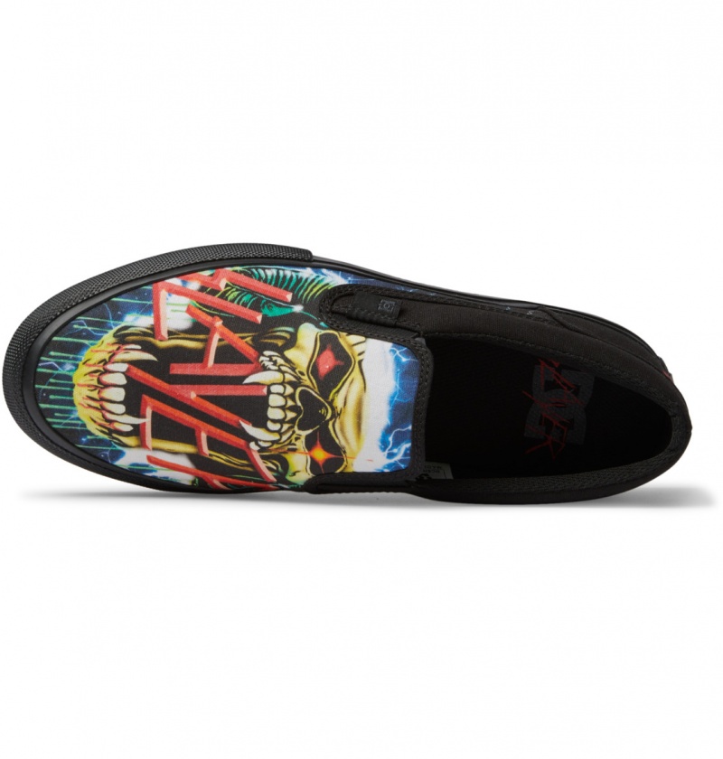 Black / Black / Green DC Shoes Slayer Manual Slip - Slip-On Shoes | 941EGRQPO