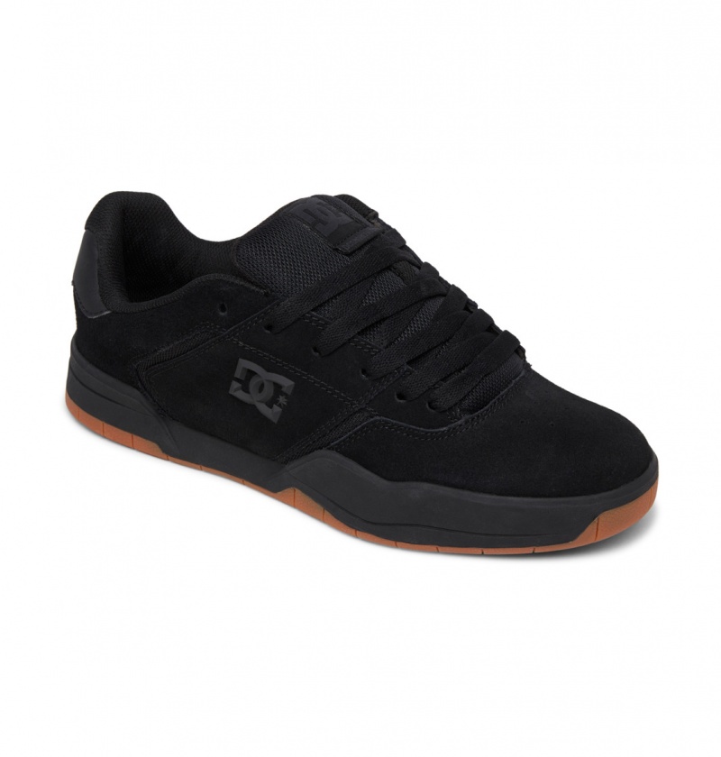 Black / Black / Gum DC Shoes Central - Leather Shoes | 432HATFIM