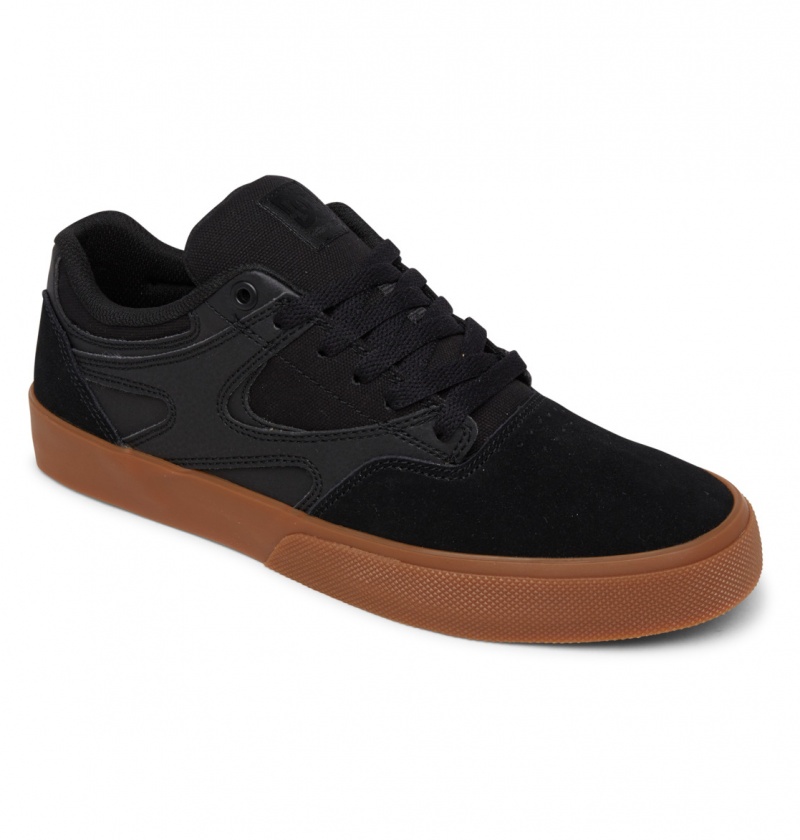 Black / Black / Gum DC Shoes Kalis Vulc - Shoes | 168BVQRHG