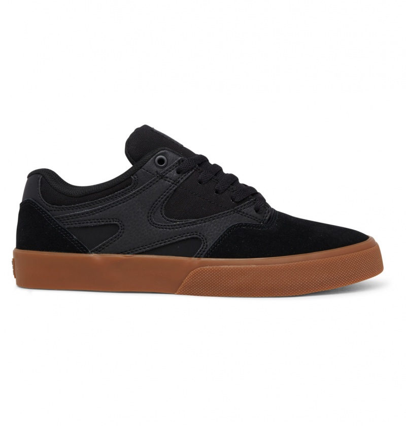 Black / Black / Gum DC Shoes Kalis Vulc - Shoes | 168BVQRHG