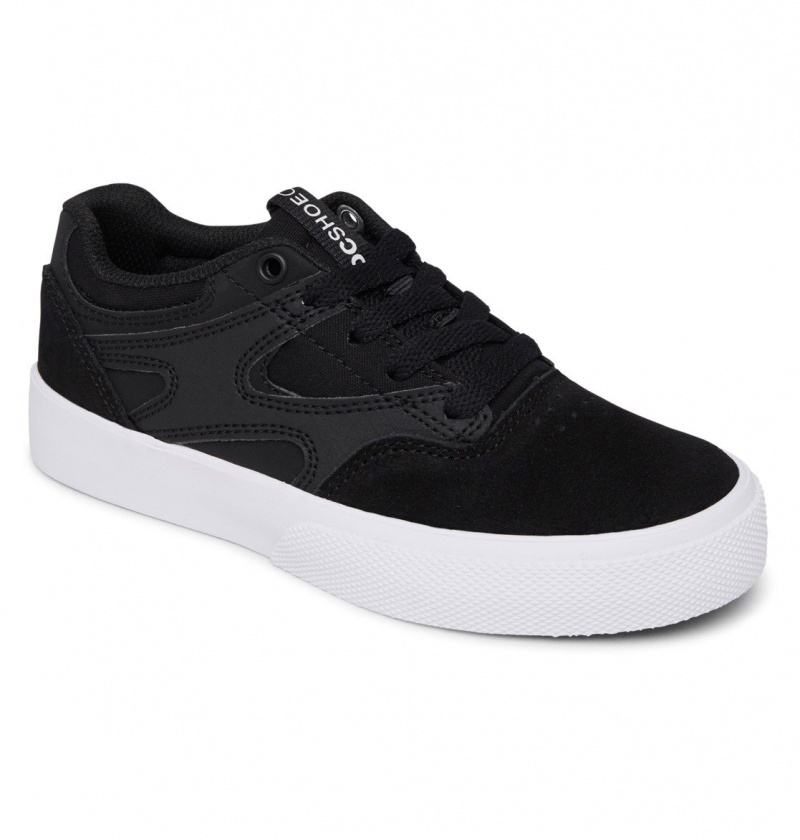 Black / Black / White DC Shoes Kalis Vulc - Shoes | 842VRMOUE