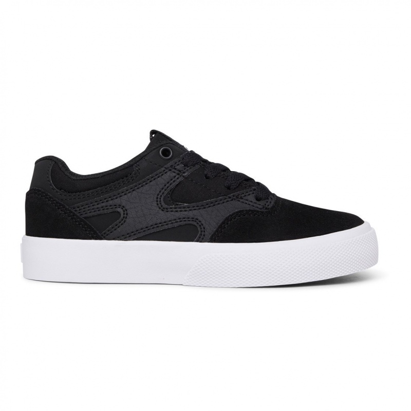 Black / Black / White DC Shoes Kalis Vulc - Shoes | 842VRMOUE