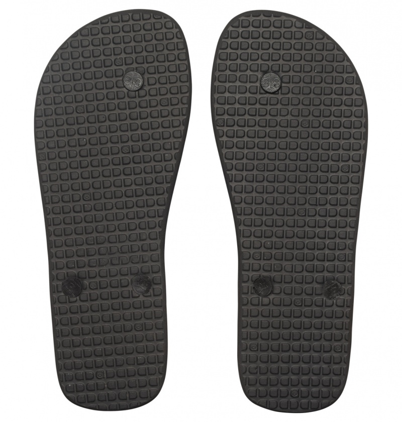 Black / Black / White DC Shoes Spray - Flip-Flops | 854AVMUDJ