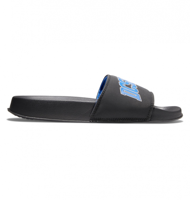 Black / Blue DC Shoes DC - Slides Sandals | 964BRDAEC