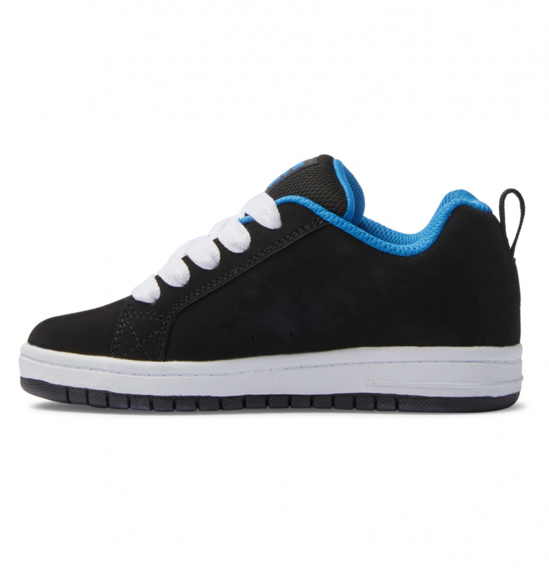 Black / Blue / Grey DC Shoes Court Graffik - Leather Shoes | 451GSAOEN