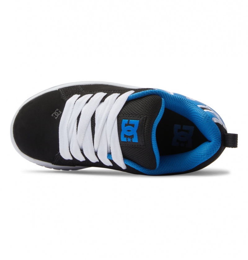 Black / Blue / Grey DC Shoes Court Graffik - Leather Shoes | 451GSAOEN