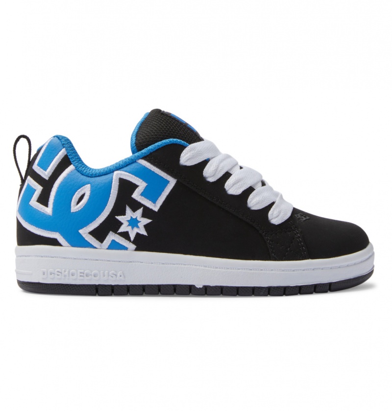 Black / Blue / Grey DC Shoes Court Graffik - Leather Shoes | 451GSAOEN