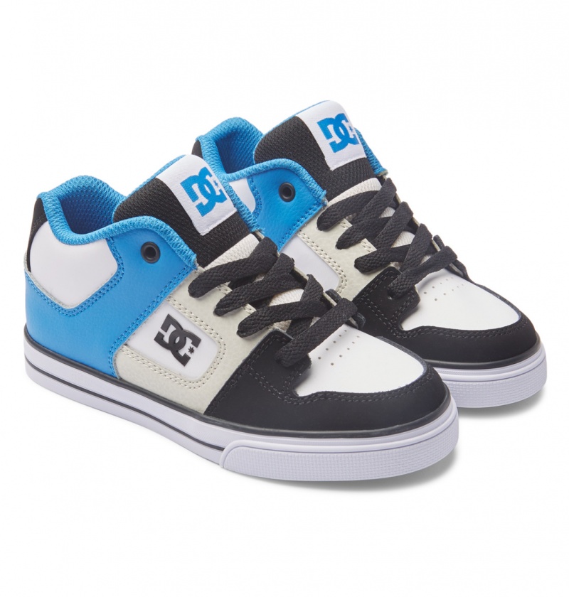 Black / Blue / Grey DC Shoes Pure Mid - Mid-Top Shoes | 461JNMYHR