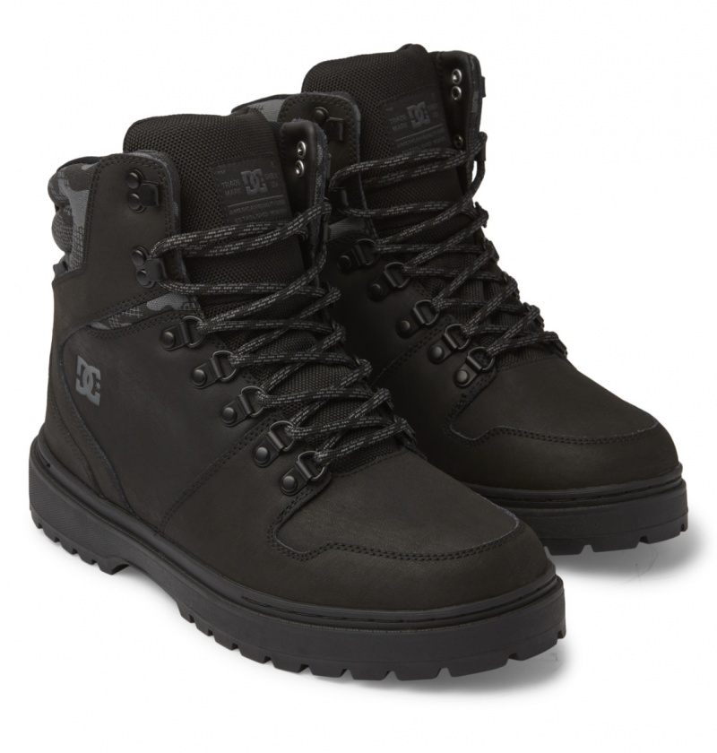 Black / Camo DC Shoes Peary Tr - Leather Boots | 036NAECFK