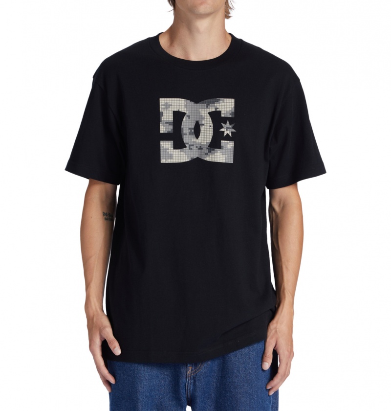 Black / Cloud Cover DC Shoes DC Star Fill - Short Sleeve T-Shirt | 394PDXLJV