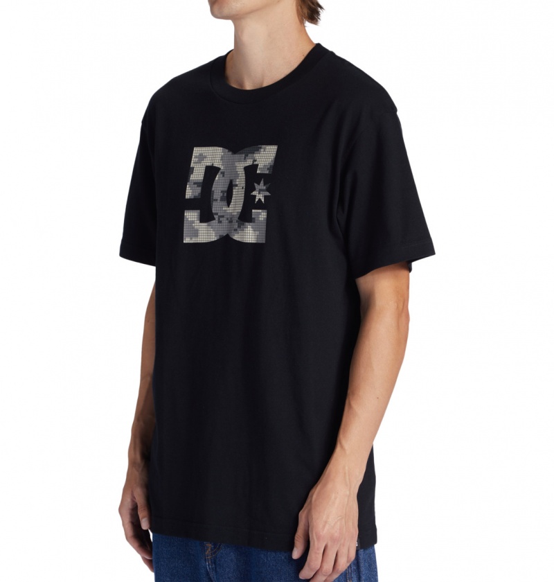 Black / Cloud Cover DC Shoes DC Star Fill - Short Sleeve T-Shirt | 394PDXLJV