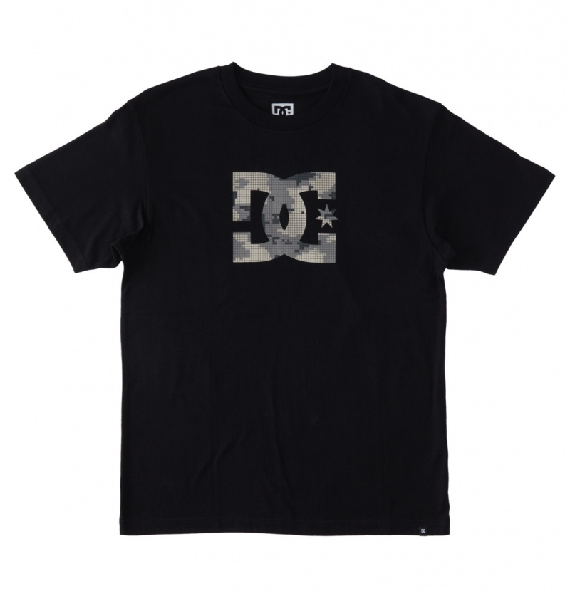 Black / Cloud Cover DC Shoes DC Star Fill - Short Sleeve T-Shirt | 394PDXLJV