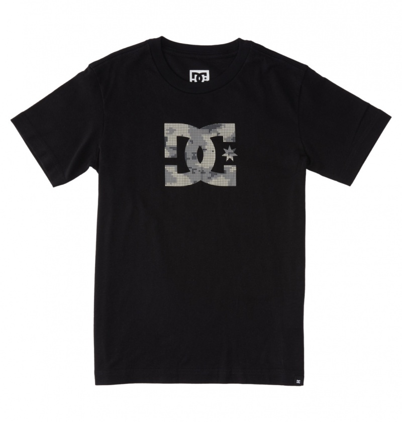 Black / Cloud Cover DC Shoes DC Star Fill - Short Sleeve T-Shirt 8-16 | 192GEFYSC