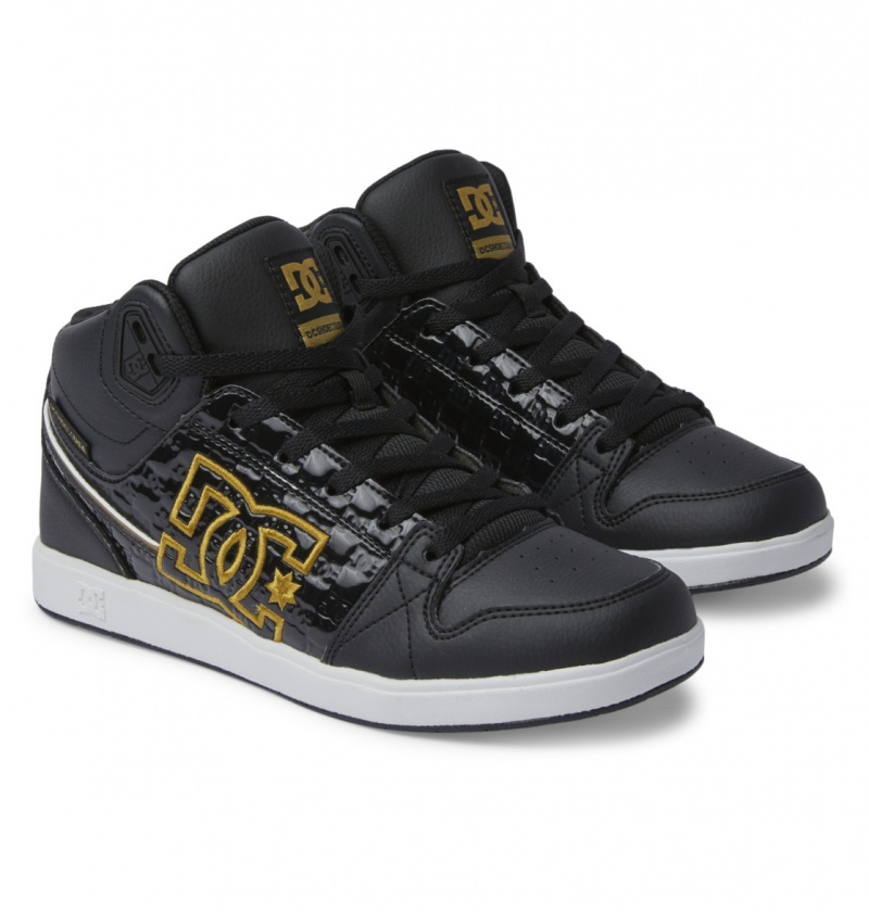 Black / Gold DC Shoes University - High Top Shoes | 519JHQMVC