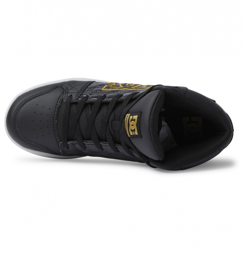 Black / Gold DC Shoes University - High Top Shoes | 519JHQMVC